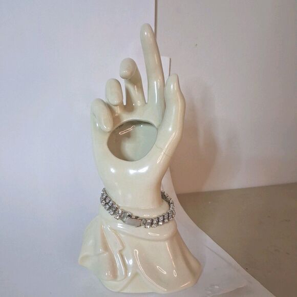 Vintage Fancy Rhinestone Bracelet, Style Statement, 6.5 Long - Picture 4 of 4